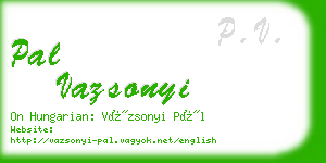 pal vazsonyi business card